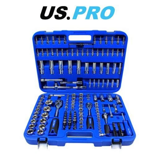 Us Pro Metric 1/4 - 3/8 - 1/2" Drive Superlock Socket Set 2082