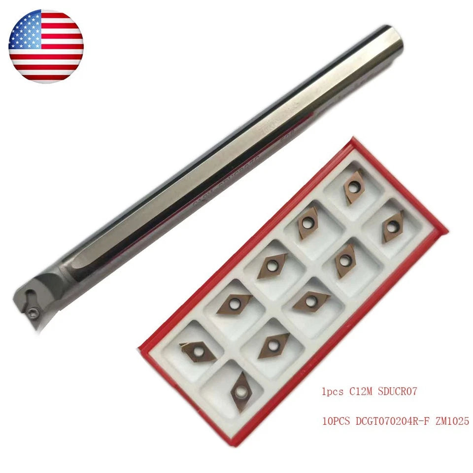 Solid Carbide Boring Bar 12mm*150mm C12m-sducr-2 + Dcmt 070204l-f Usa