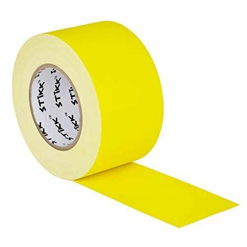 3" X 60 Yard 72mm X 55 M 11 Mil Stikk Yellow Gaffers Tape No Residue