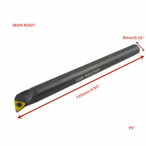 S08k Swlcr04 (8*125mm) Cnc Lathe Internal Tool Holder Boring Bar For
