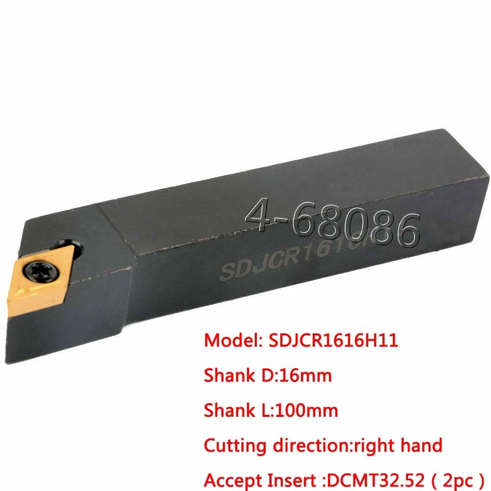 Dcmt32.52 Dcmt11t308 Carbide Insert + Sdjcr1616h11 Lathe Turning Tool