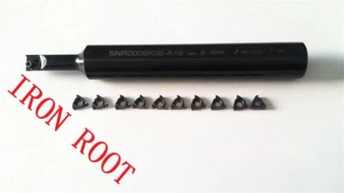 1p Snr0008k08-a16 Threading Cut Boring Bar Tool Holder +10p 08ir A60