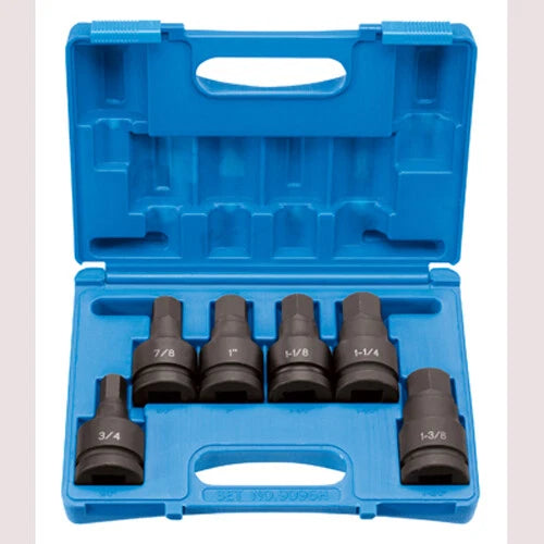Grey Pneumatic 9096h 1" Drive Hex Driver Set Socket