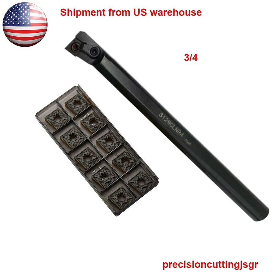 1p 3/4" Shank Boring Bar S12-mclnr4 Whit Cnmg120404-pm Carbide Insert