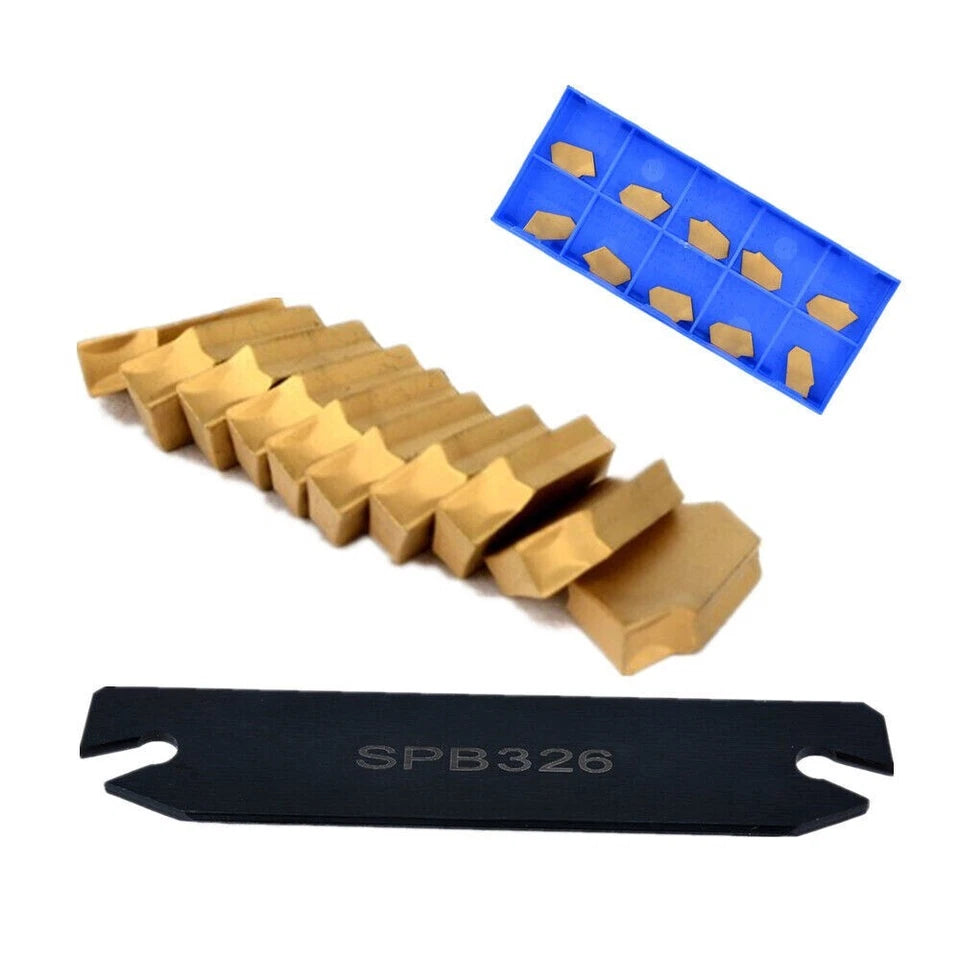 26mm Parting Grooving Cut-off Blade Tool Holder + 10x Gtn-3 Sp300