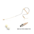 Beige Single Earhook Headset Headworn Microphone 4-pin Xlr High