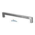 Modern Square 7-9/16" (192mm) Center To Center Stainless Steel