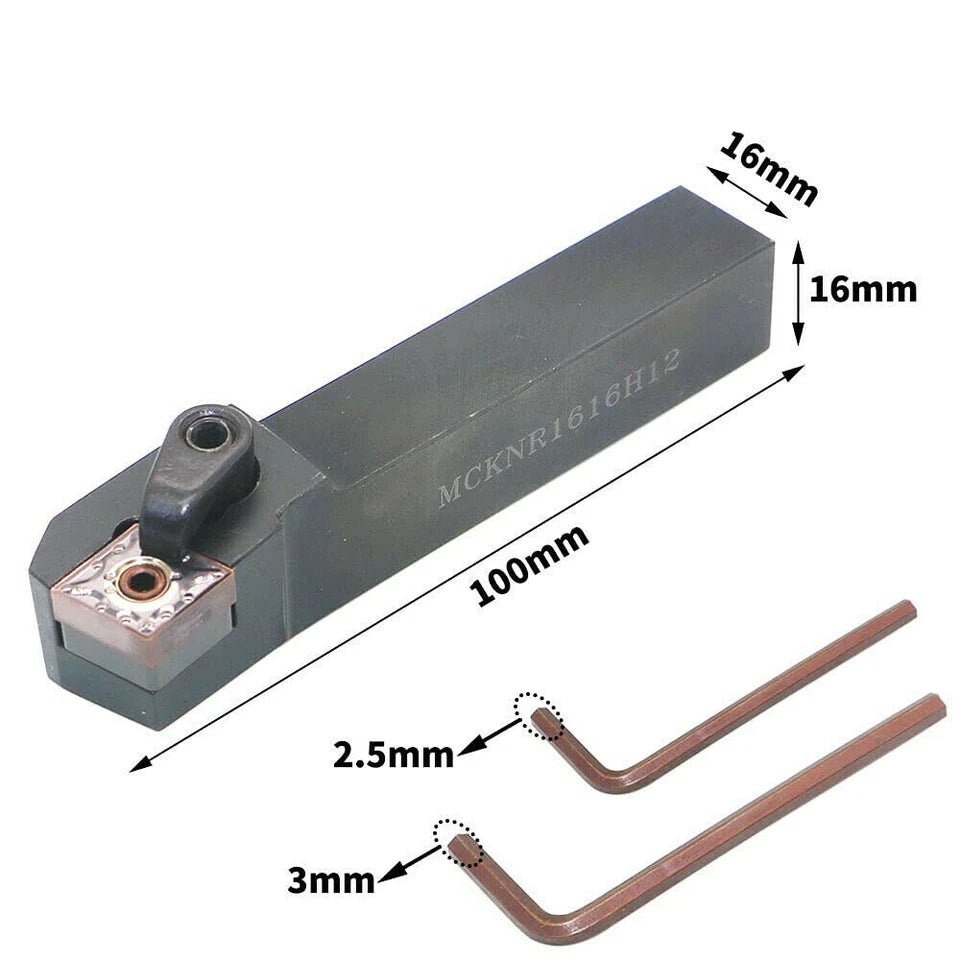 75° Mcknr 1616h12 16mm×100mm Cnc External Turning Tool Holder +