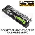 Siegen By Sealey 3/8" Sq Drive Socket Set 6pt Metric 10 - 19mm S01242