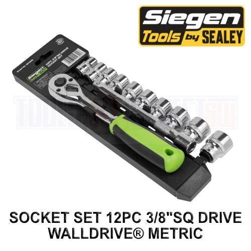 Siegen By Sealey 3/8" Sq Drive Socket Set 6pt Metric 10 - 19mm S01242