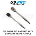 Us Pro Industrial 3/8" Drive 90t Ratchet With Straight Metal Handle