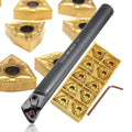 Set Of S20r-mwlnr08 20mm Lathe Turning Tool Holder + 10x Wnmg0804