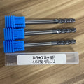Hrc45 5mm φ5x75mm 4flute Tungsten Carbide End Mill Milling Cutter