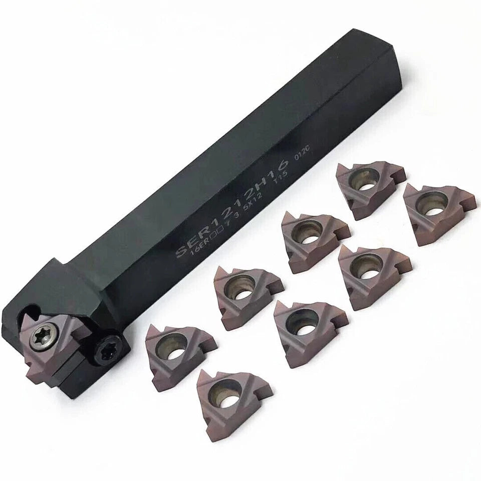 Ser1212h16 Cnc Turning Tool Holder Boring Bar + 10x 16er Ag60 Carbide