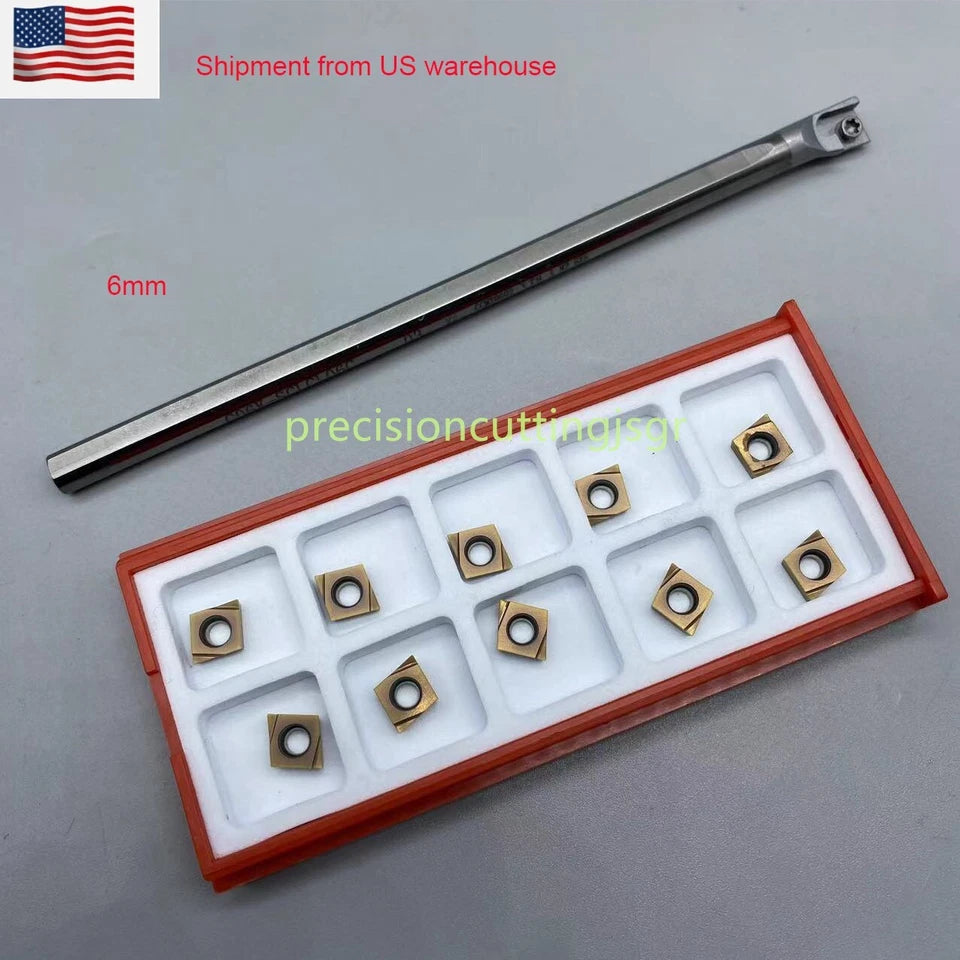 Solid Carbide C06k-sclcl06 Indexable Lathe Boring Bar 6 Mm Shank +