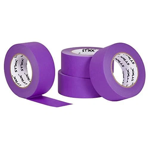 4 Pack 2" Inch X 60yd Stikk Purple Painters Tape 14 Day Easy Removal