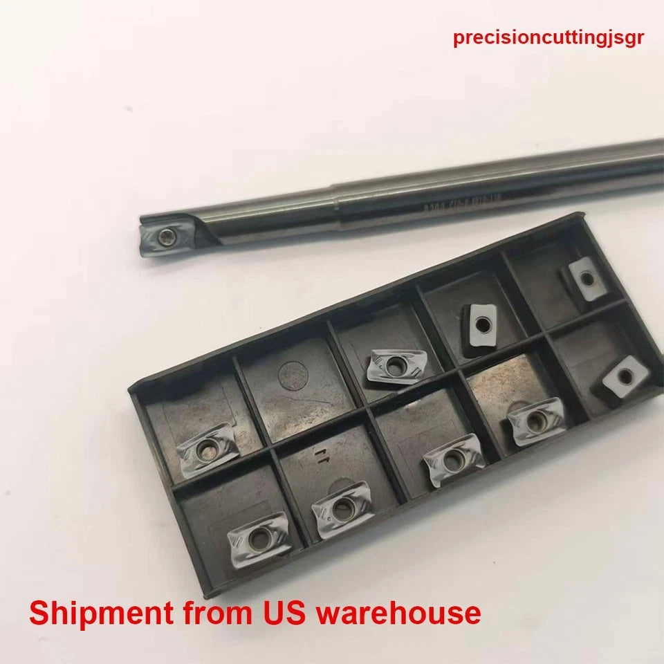 10mm End Milling Cutter + 10x R390-11t308-pm Indexable Carbide End