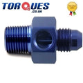 AN -3 (AN3 3AN) To 1/8" NPT With a 1/8" NPT Side Port Oil Pressure Gauge Adapter