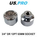 Us Pro 3/4" Dr 12pt 65mm Socket X 1, Ideal For Transit Hub Nuts 1487