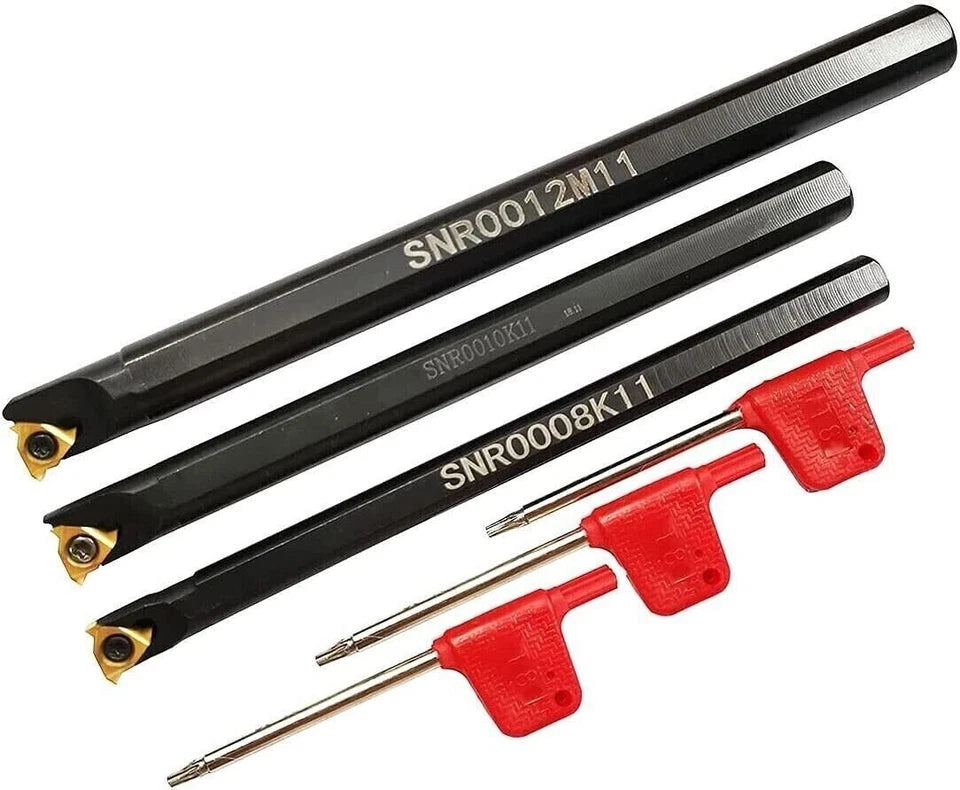 Snr 8mm 10mm 12mm Threading Turning Tool Holder Boring Bar+ 11ir A60