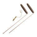 Dowsing Rods Complete Set Brass Pendulum And Comfortable Walnut