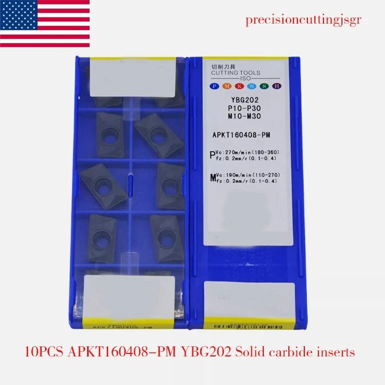 For Steel Apkt160408-pm Zm202 Cnc Lathl Milling Carbide Inserts Usa