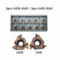 New 16er Ag60+ 16ir Ag60 Carbide Inserts For Threaded Boring Bar