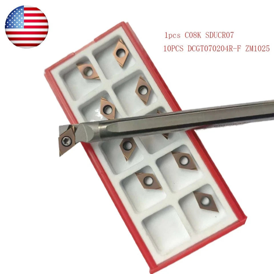 Solid Carbide Boring Bar 8mm*125mm C08k-sducr-2 + Dcmt 070204l-f Usa