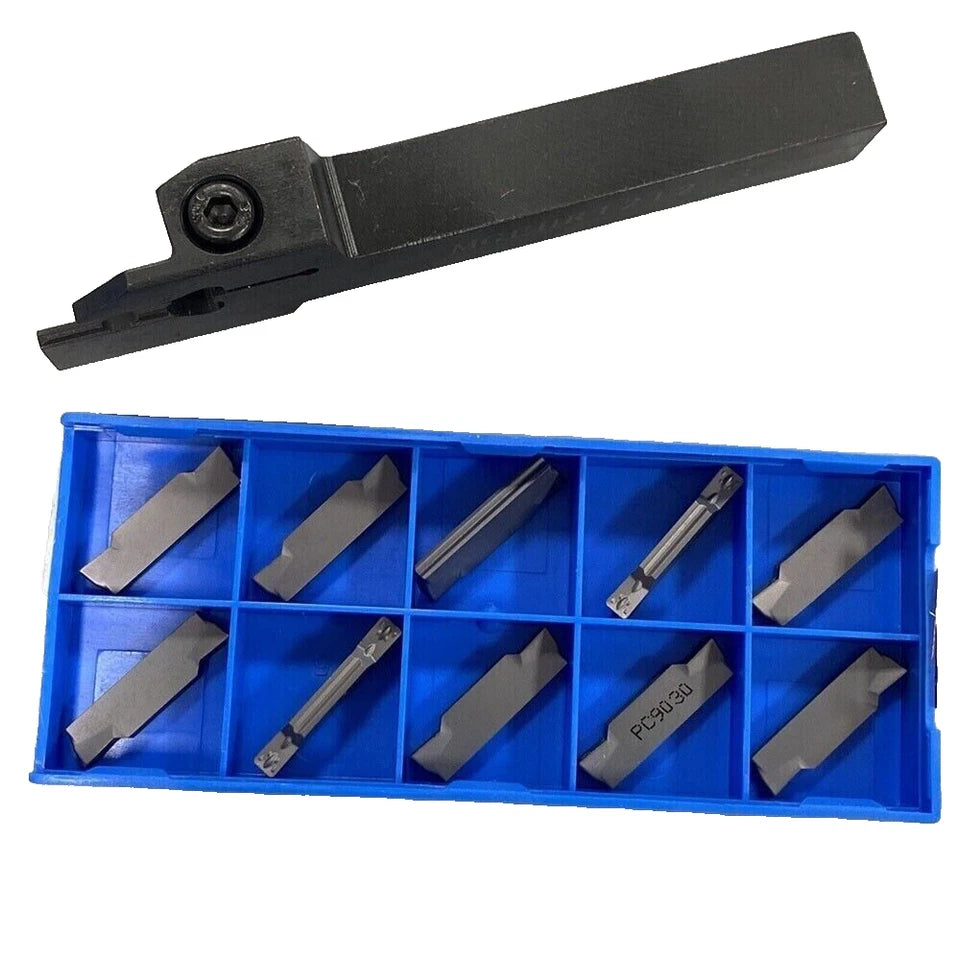 5 12x100mm Lathe Cutter Grooving Tool Index Holder +Mgmn250 Inserts