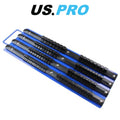 Us Pro Tools Socket Rail Tray Holds 86 Sockets, 1/4" 3/8" 1/2" Drive