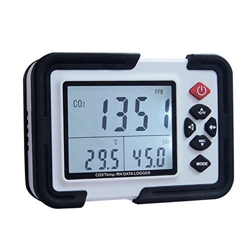 Air Data Logger Co2 Ppm Temp Humidity %Rh Meter Monitor Display Gas