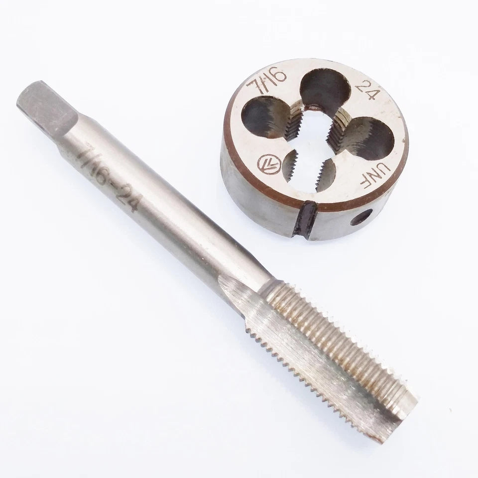 Us Stock Hss 7/16-24 Unf Tap & 7/16-24 Unf Die Right Hand