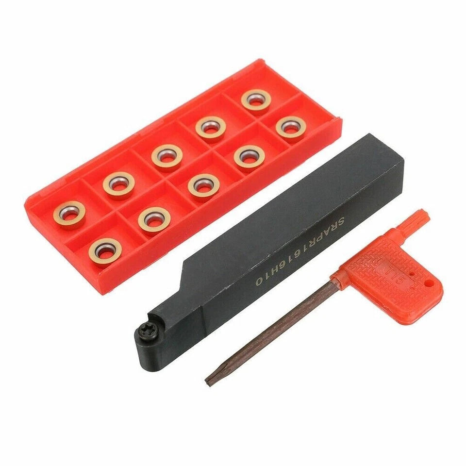 Srapr1616h10 Milling Lathe Tool Holder + Rpmt10t3mo Carbide Inserts