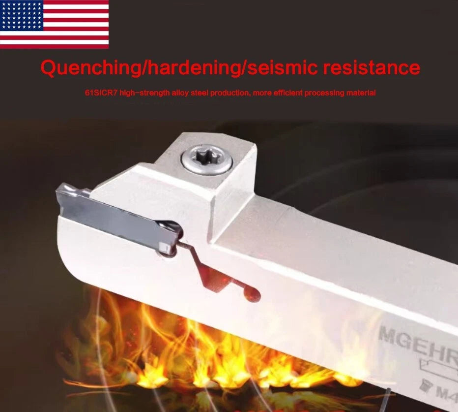 5 Cnc Lathe Turning Tool Holder 10mm Handle, 1.5mm Cutting Width