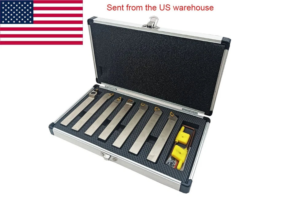 1/2" Shank Indexable Carbide Lathe Turning Insert Tool Holder Bit Se