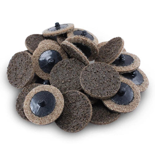 50 Pack - 2" Roloc Surface Conditioning Discs Coarse Tan Quick Change Prep Pads